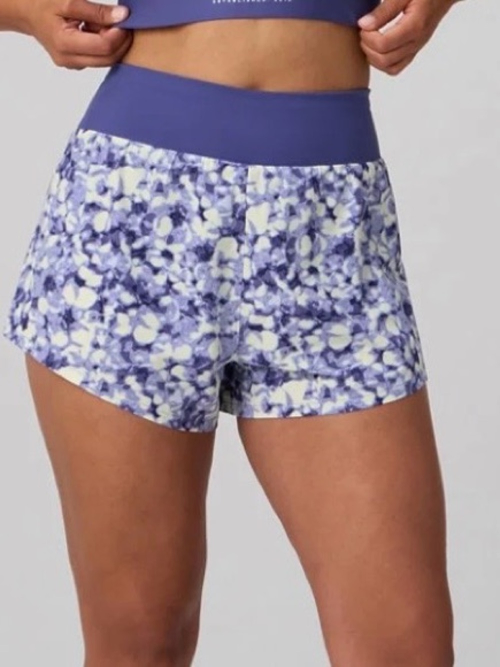NWT Fabletics Purple Print Athletic Shorts